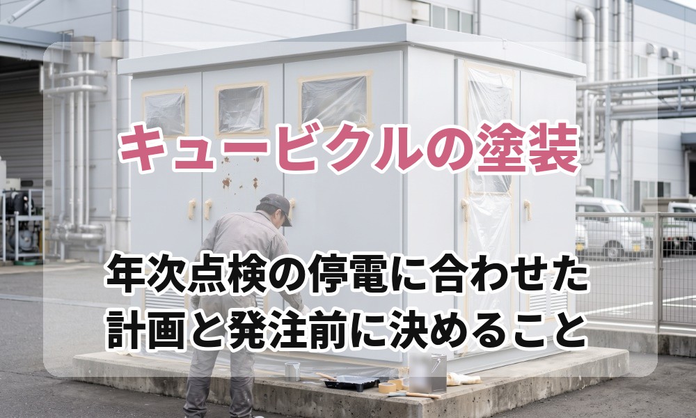 キュービクルの塗装｜年次点検の停電に合わせた計画と、発注前に決めること