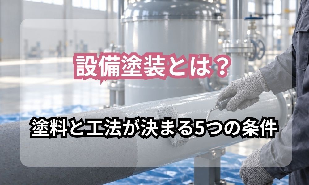 設備塗装とは?建築塗装との違いと、塗料・工法が決まる条件
