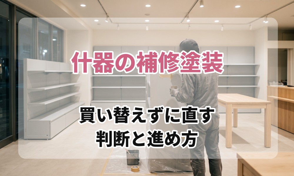 什器の補修塗装|店舗・商業施設の傷や剥がれを、買い替えずに直す判断と進め方